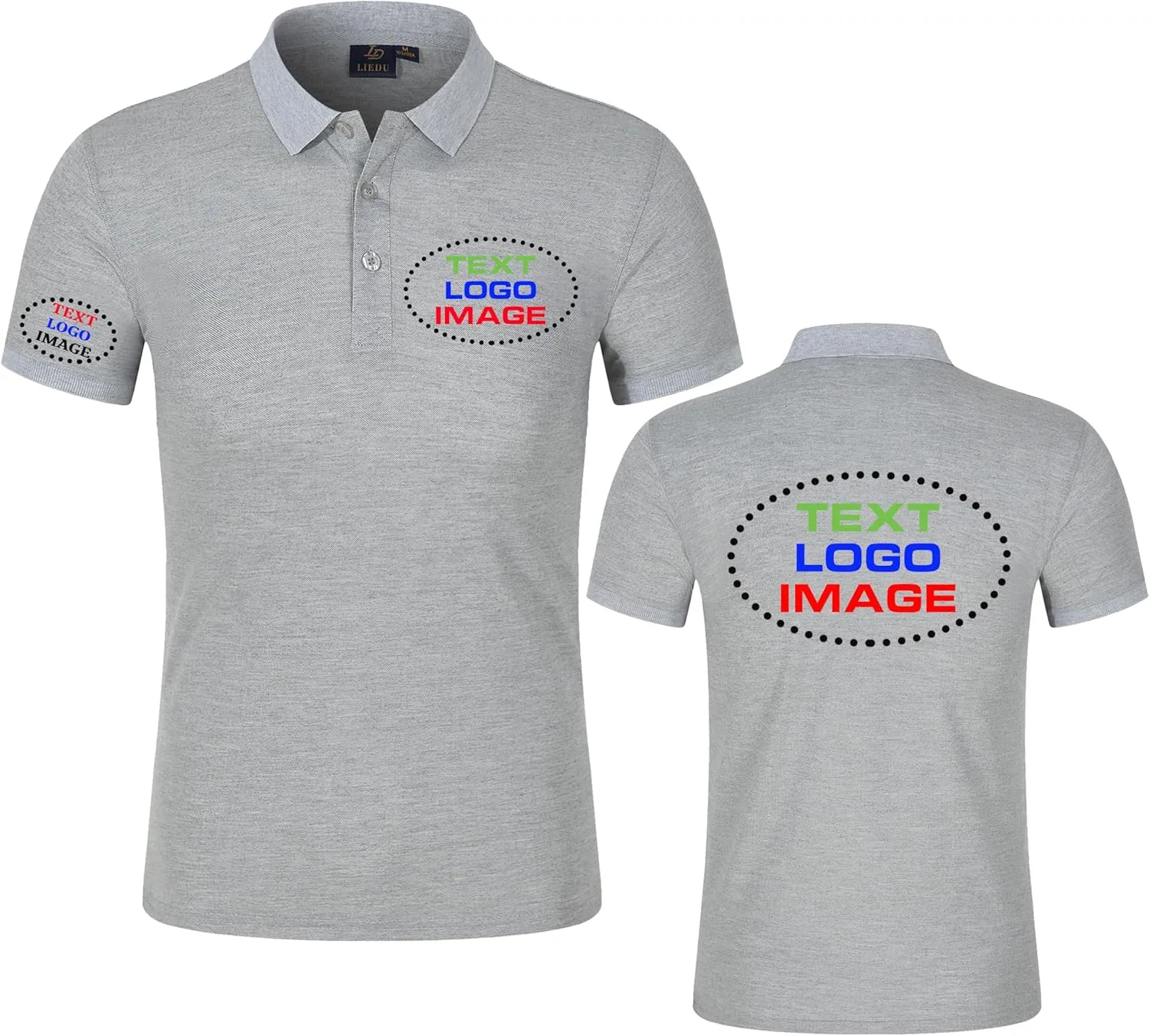 Add Your Own Text Image Picture Photo Design Men Polo Shirt Custom Man Work Shirt Personalized Shirt