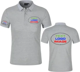 Add Your Own Text Image Picture Photo Design Men Polo Shirt Custom Man Work Shirt Personalized Shirt