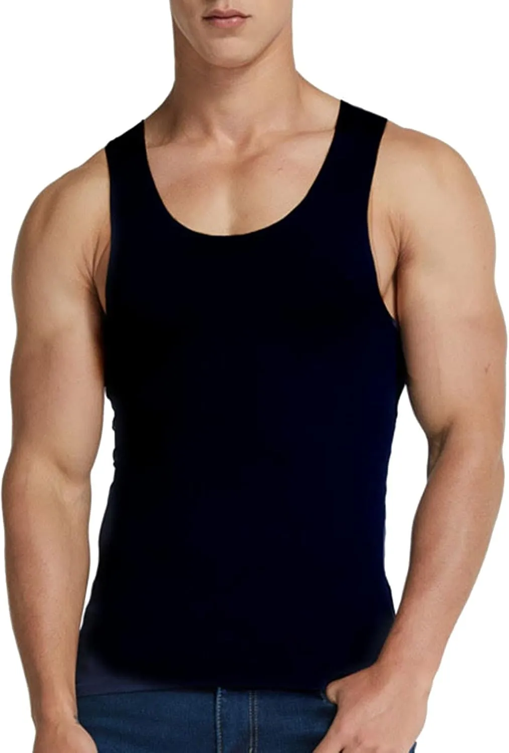Big and Tall Tank Tops for Men Sleeveless Gym Workout Summer Muscle Tee Vest Athletic Sports Compression Undershirt