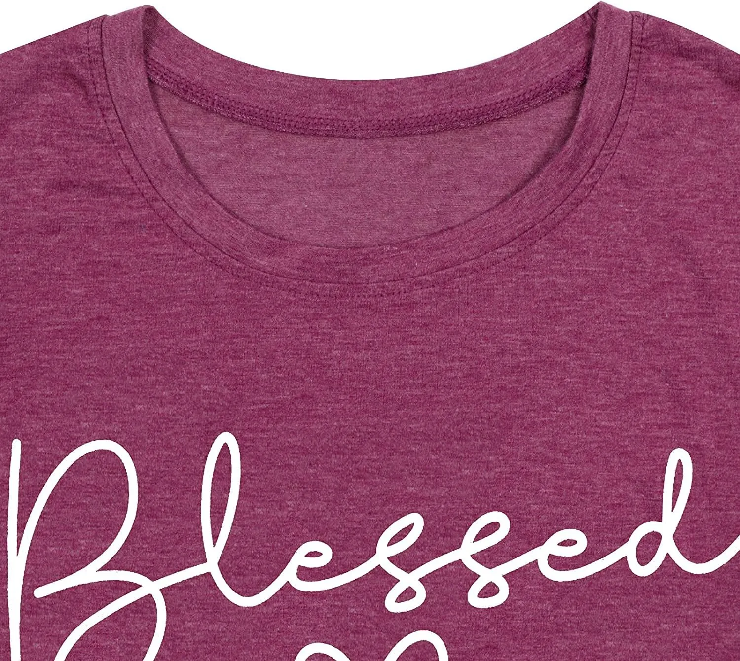 Blessed T-Shirt for Women Cute Heart Graphic Letter Print Sayings Shirts Casual Short Sleeve Thankful Tee Tops