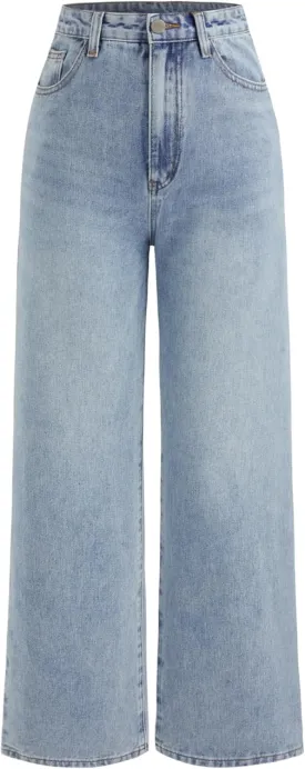 CIDER Wide Leg Jeans for Women High Waisted Denim Pants Boyfriend Jeans Trendy Casual Summer Bottom