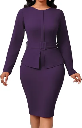 CuteCherry Women Sexy Dress Bodycon Work Dress Elegant Pencil Dress