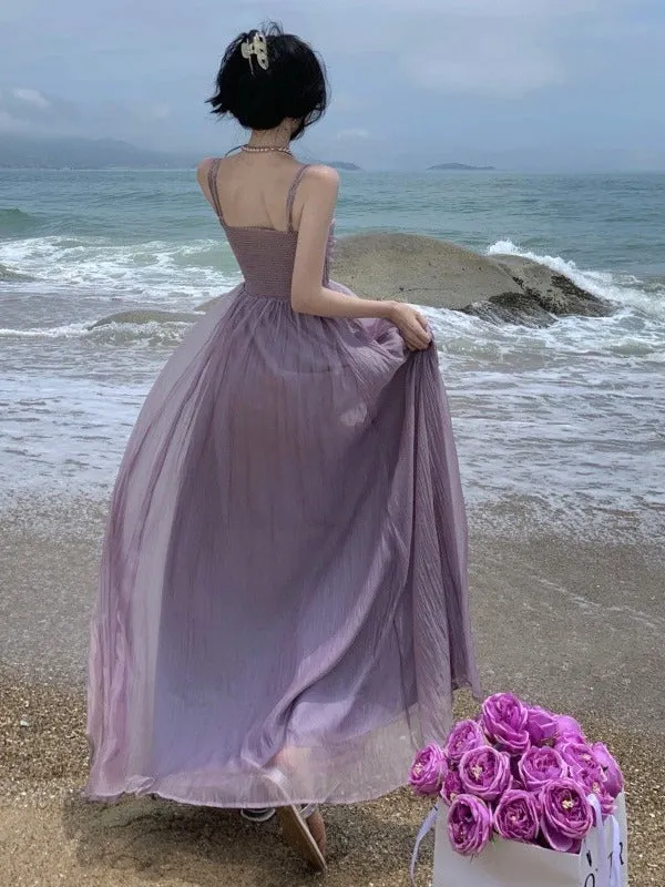Fairy A-line Chiffon Dress Summer Long Dress 1910