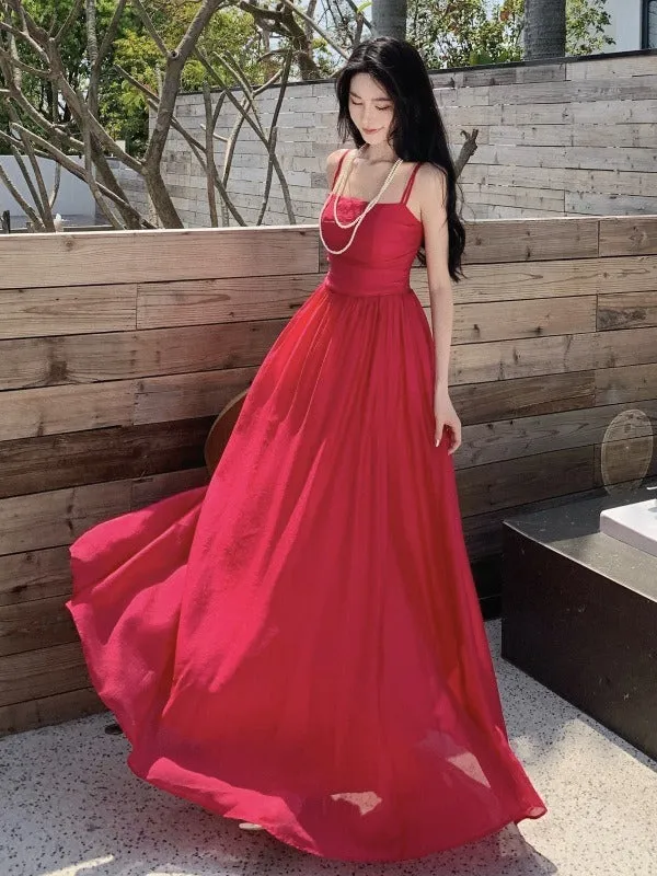 Fairy A-line Chiffon Dress Summer Long Dress 1910
