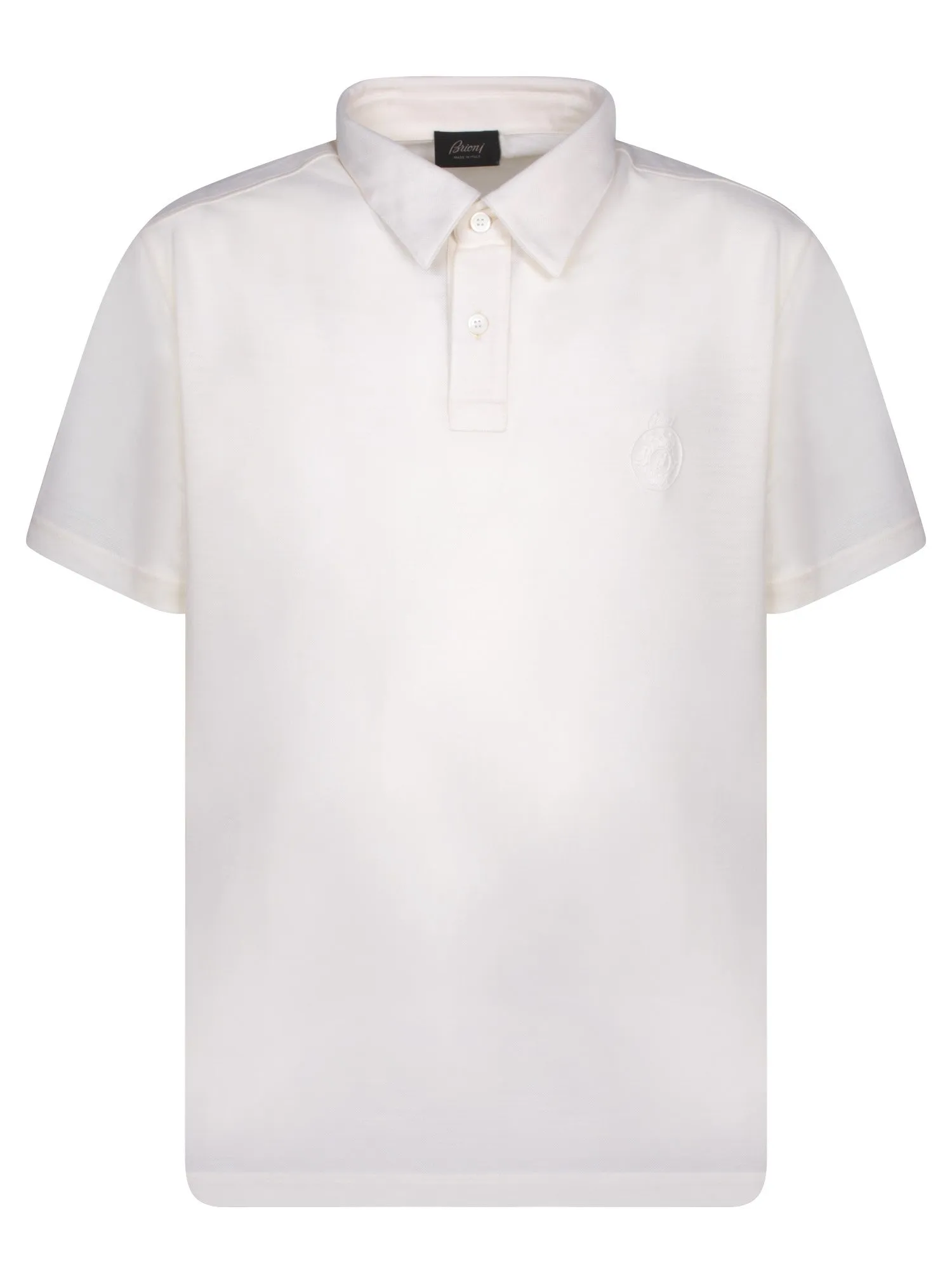 Golf logo white polo shirt