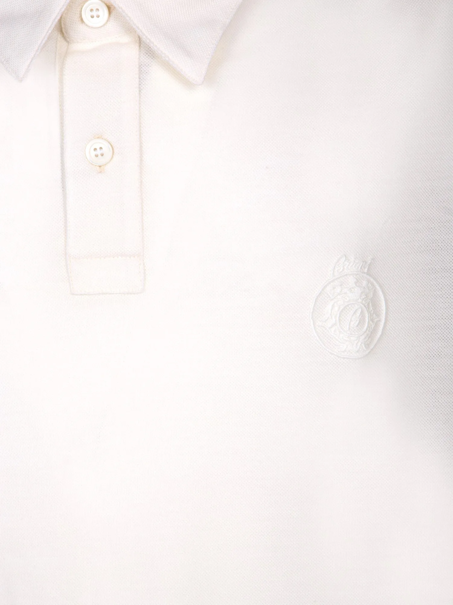 Golf logo white polo shirt