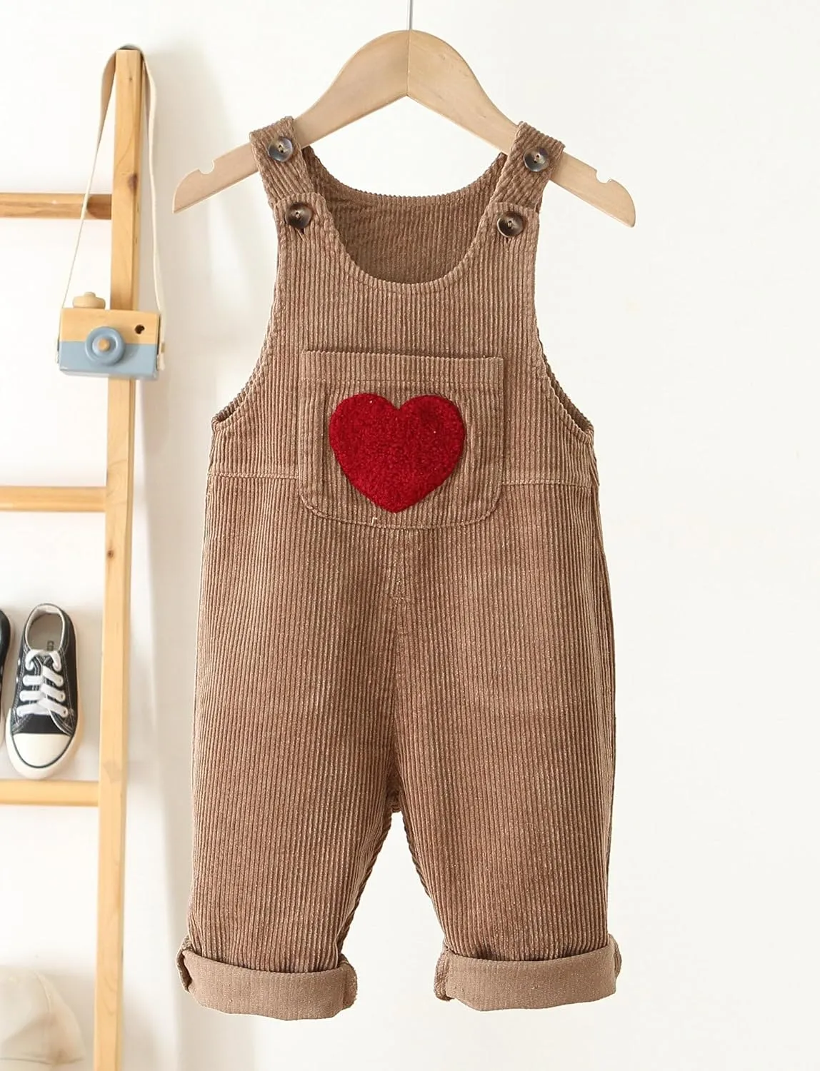 Happy Cherry Baby Boy Girls Corduroy Overalls Toddler Bib Pants Infant Suspender Jumpsuit Romper Fall Outfit