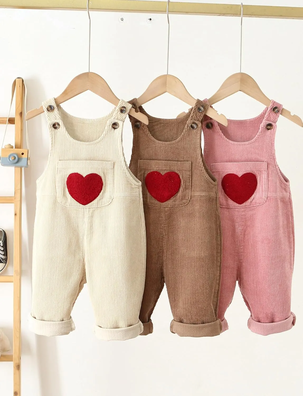 Happy Cherry Baby Boy Girls Corduroy Overalls Toddler Bib Pants Infant Suspender Jumpsuit Romper Fall Outfit