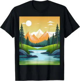 Minimalist mountain landscape T-Shirt