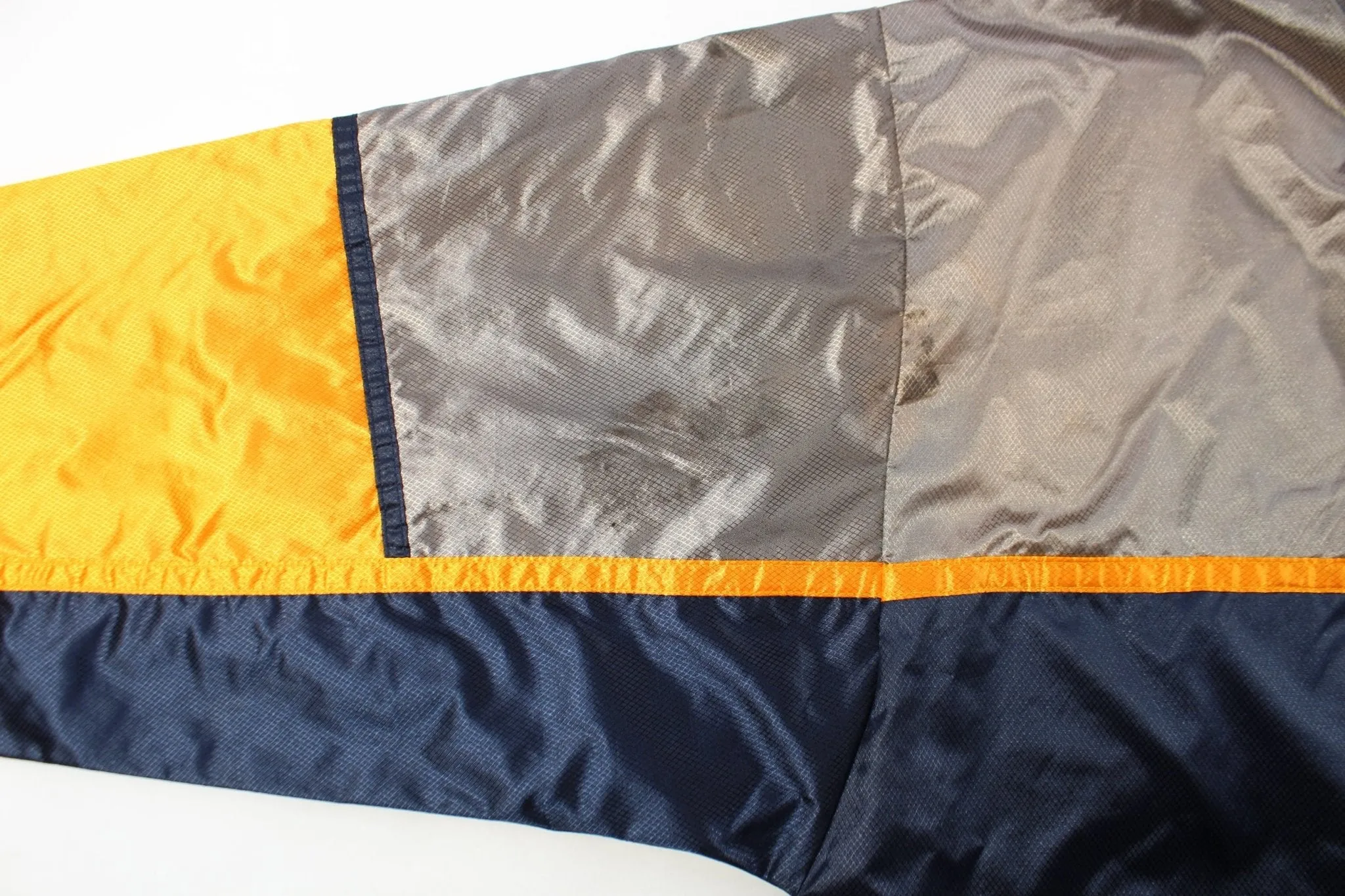 Reebok Embroidered Logo Navy Blue & Orange Zip Up Jacket