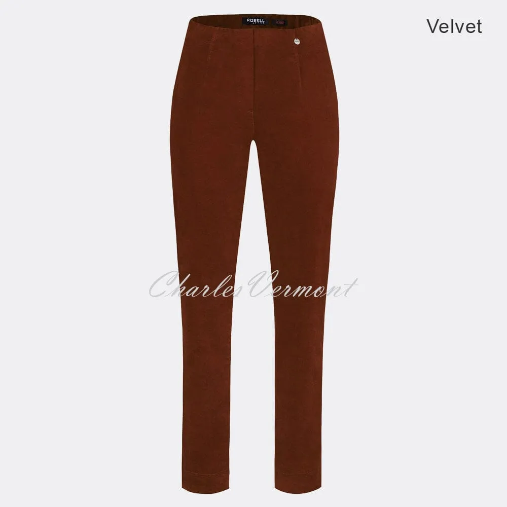 Robell Marie Full Length Trouser 51414-54362-37 (Rust Velvet)