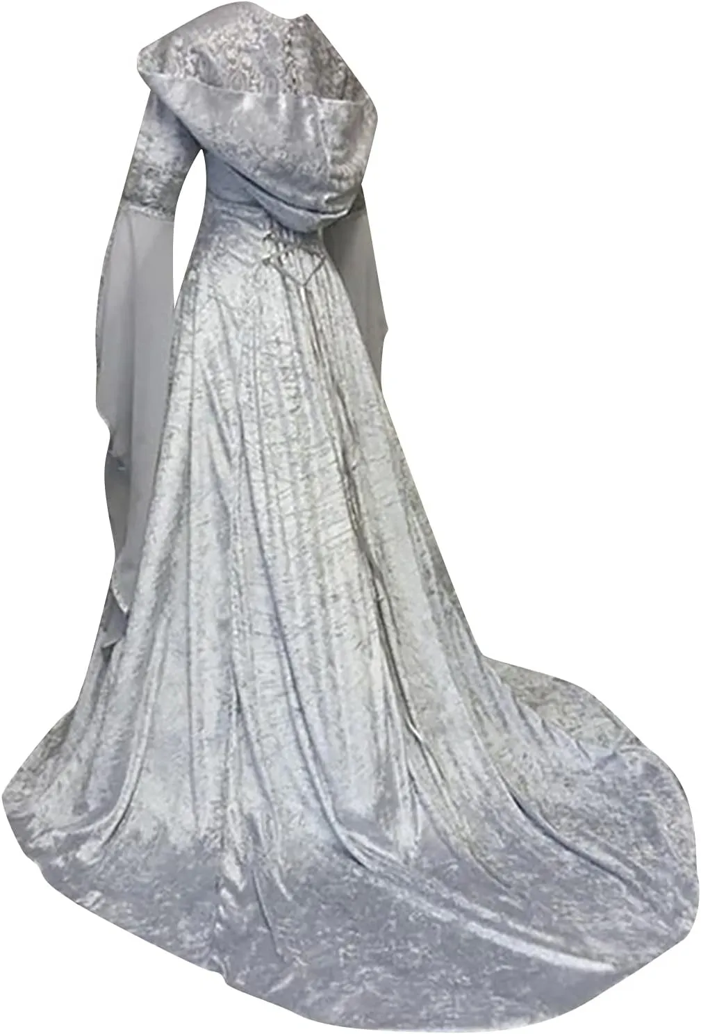 SHOPESSA Women's Gothic Dress with Hood Medieval Costume Corset Renaissance Dress Victorian Dress