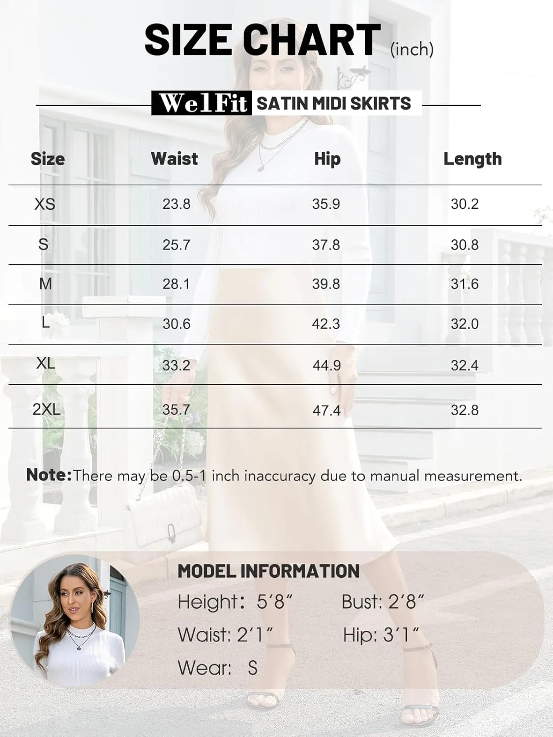 We1Fit Women's High Waisted Satin Skirt Elegant A-Line Cocktail Party Wedding Silk Skirts
